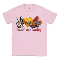 Bubblegum Pink peace love country american texas flag boots Classic Tee - AdoDesignShop