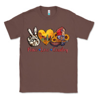 Chestnut peace love country american texas flag boots Classic Tee - AdoDesignShop