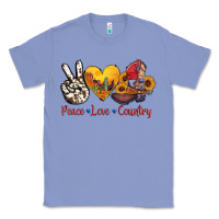 Colony Blue peace love country american texas flag boots Classic Tee - AdoDesignShop