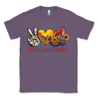 Lavender peace love country american texas flag boots Classic Tee - AdoDesignShop