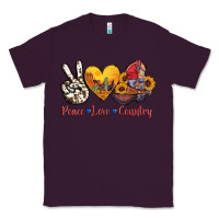 Plum peace love country american texas flag boots Classic Tee - AdoDesignShop