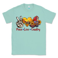 Seafoam peace love country american texas flag boots Classic Tee - AdoDesignShop