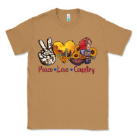 Toasted Coconut peace love country american texas flag boots Classic Tee - AdoDesignShop