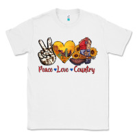 White peace love country american texas flag boots Classic Tee - AdoDesignShop