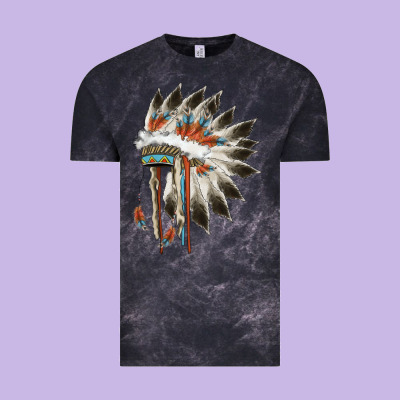 Indian Headress Vintage Tee Designed By Adodesignshop