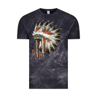 Cloud Black indian headress Vintage Tee - AdoDesignShop