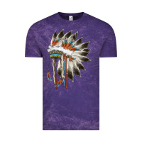 Cloud Purple indian headress Vintage Tee - AdoDesignShop