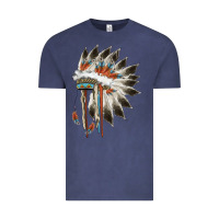Vintage Denim indian headress Vintage Tee - AdoDesignShop