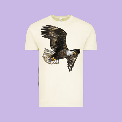 White Headed Eagle Vintage Tee Designed By Lillyallendesigns