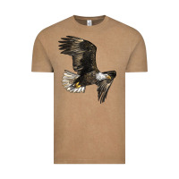 Vintage Coffee White Headed Eagle Vintage Tee - LillyAllenDesigns