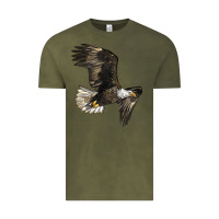 Vintage Olive White Headed Eagle Vintage Tee - LillyAllenDesigns
