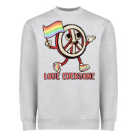 Heather Grey love everyone Heavyweight Sweatshirt - MaliasSmallBusiness