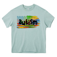 Arona autism american flag Heavy Core Tee - Zillion Design Studio
