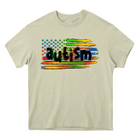 Mossy autism american flag Heavy Core Tee - Zillion Design Studio
