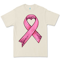Bone pink ribbon Premium Tee - HRA Design Shop