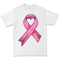White pink ribbon Premium Tee - HRA Design Shop