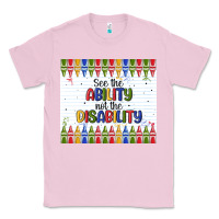 Bubblegum Pink see the ability not the disability Classic Tee - MaliasSmallBusiness