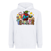 White a teacher Heavyweight Hoodie - NancyCooperArtShop