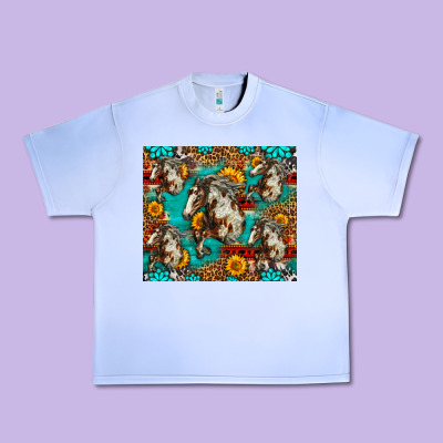 Mustang Horse Western Urban Heavy Tee Designed By Lillyallendesigns