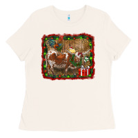 Bone christmas farm animals Ladies Tee - RanaPortraitStore