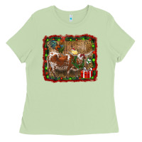 Matcha christmas farm animals Ladies Tee - RanaPortraitStore