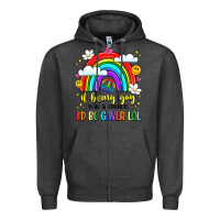 Charcoal Heather if being gay was a choice i'd be gayer lol Zipper Hoodie - LillyAllenDesigns