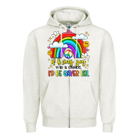 Oatmeal Heather if being gay was a choice i'd be gayer lol Zipper Hoodie - LillyAllenDesigns
