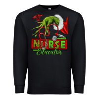 Black grinch hand nurse educator Premium Sweatshirt - NancyCooperArtShop