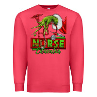 Cardinal grinch hand nurse educator Premium Sweatshirt - NancyCooperArtShop