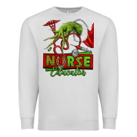 Dove Grey grinch hand nurse educator Premium Sweatshirt - NancyCooperArtShop
