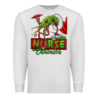 Oatmeal Heather grinch hand nurse educator Premium Sweatshirt - NancyCooperArtShop