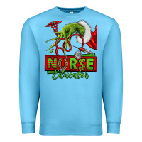 Ocean Blue grinch hand nurse educator Premium Sweatshirt - NancyCooperArtShop