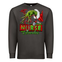 Smoke grinch hand nurse educator Premium Sweatshirt - NancyCooperArtShop