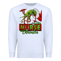 White grinch hand nurse educator Premium Sweatshirt - NancyCooperArtShop