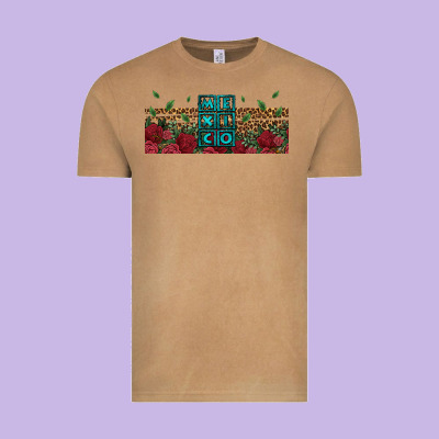 Mexico With Roses Vintage Tee Designed By Jasminsmagicworld