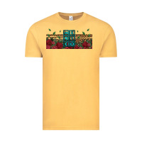 Vintage Mustard mexico with roses Vintage Tee - Jasminsmagicworld