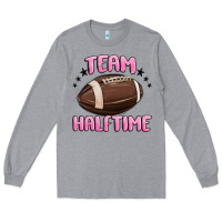 Heather Grey team halftime football Long Sleeve Tee - MaliasSmallBusiness