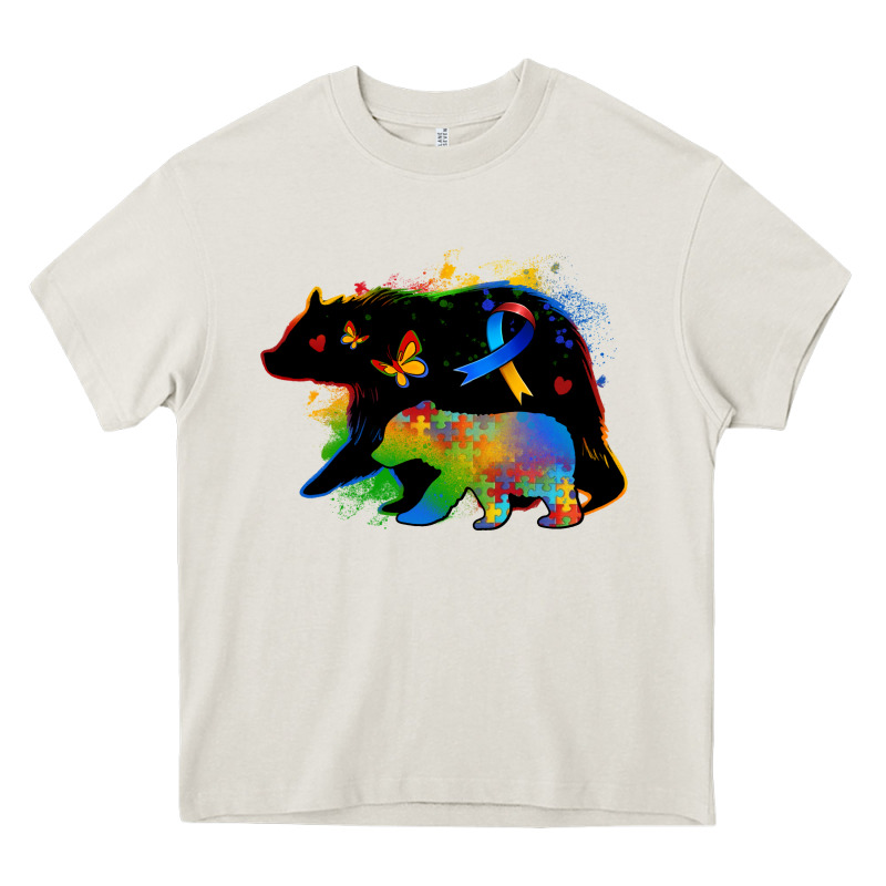 Autism Mama Bear Heavy Core Tee by Zillion Design Studio | Teevron