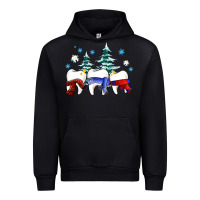 Black dental christmas tree teeth and winter ado Urban Hoodie - OliviaCreatesArt
