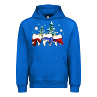 Cobalt dental christmas tree teeth and winter ado Urban Hoodie - OliviaCreatesArt