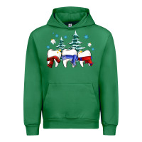 Emerald dental christmas tree teeth and winter ado Urban Hoodie - OliviaCreatesArt