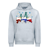 Heather Grey dental christmas tree teeth and winter ado Urban Hoodie - OliviaCreatesArt