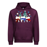 Mauve Wine dental christmas tree teeth and winter ado Urban Hoodie - OliviaCreatesArt