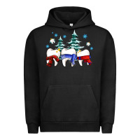 Pigment Black dental christmas tree teeth and winter ado Urban Hoodie - OliviaCreatesArt