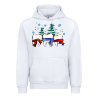White dental christmas tree teeth and winter ado Urban Hoodie - OliviaCreatesArt