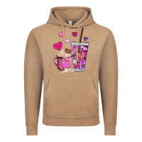 Vintage Coffee valentines day heart coffe Vintage Hoodie - AdoDesignShop