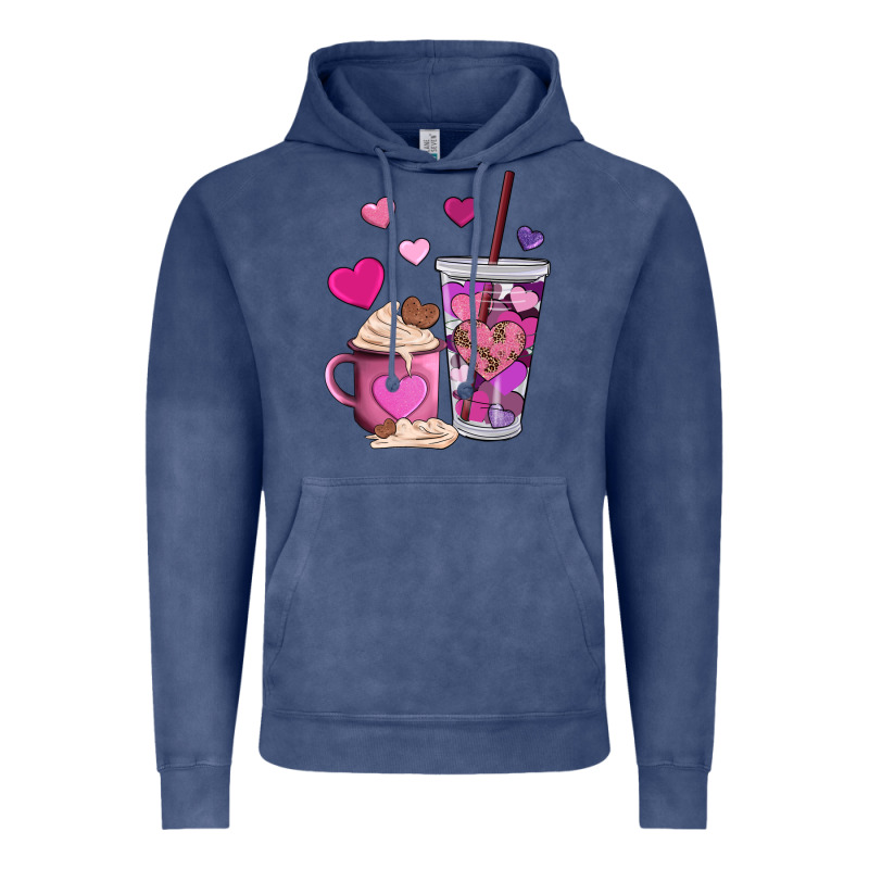 Valentines Day Heart Coffe Vintage Hoodie by AdoDesignShop | Teevron