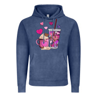Vintage Denim valentines day heart coffe Vintage Hoodie - AdoDesignShop