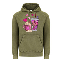 Vintage Olive valentines day heart coffe Vintage Hoodie - AdoDesignShop