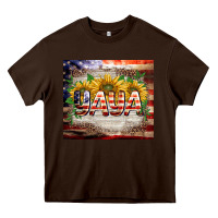 Chocolate Brown patriotic yaya tumbler Heavy Core Tee - BarkalooDesign